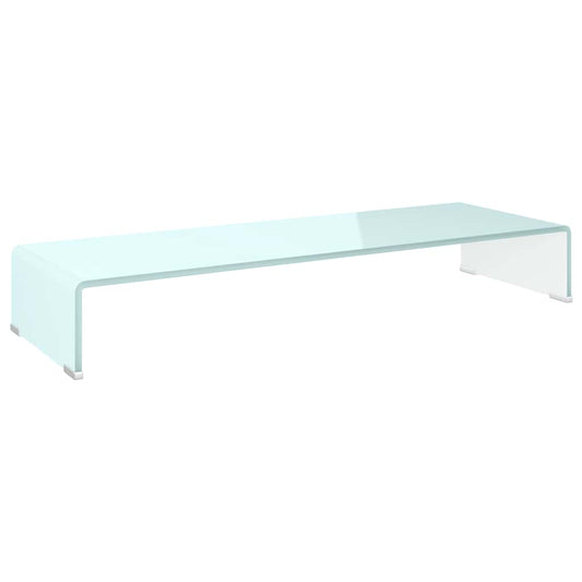 TV Stand/Monitor Riser Glass Green 90x30x13 cm TV Stand/Monitor Riser Glass Green 90x30x13 cm