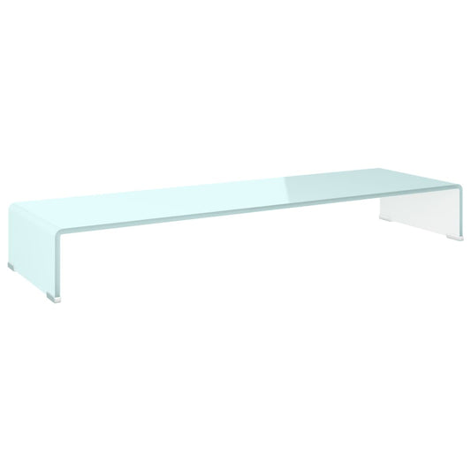 TV Stand/Monitor Riser Glass Green 100x30x13 cm TV Stand/Monitor Riser Glass Green 100x30x13 cm