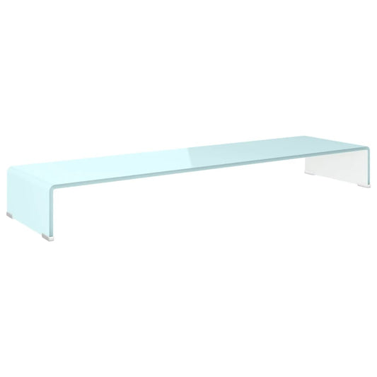 TV Stand/Monitor Riser Glass Green 110x30x13 cm TV Stand/Monitor Riser Glass Green 110x30x13 cm