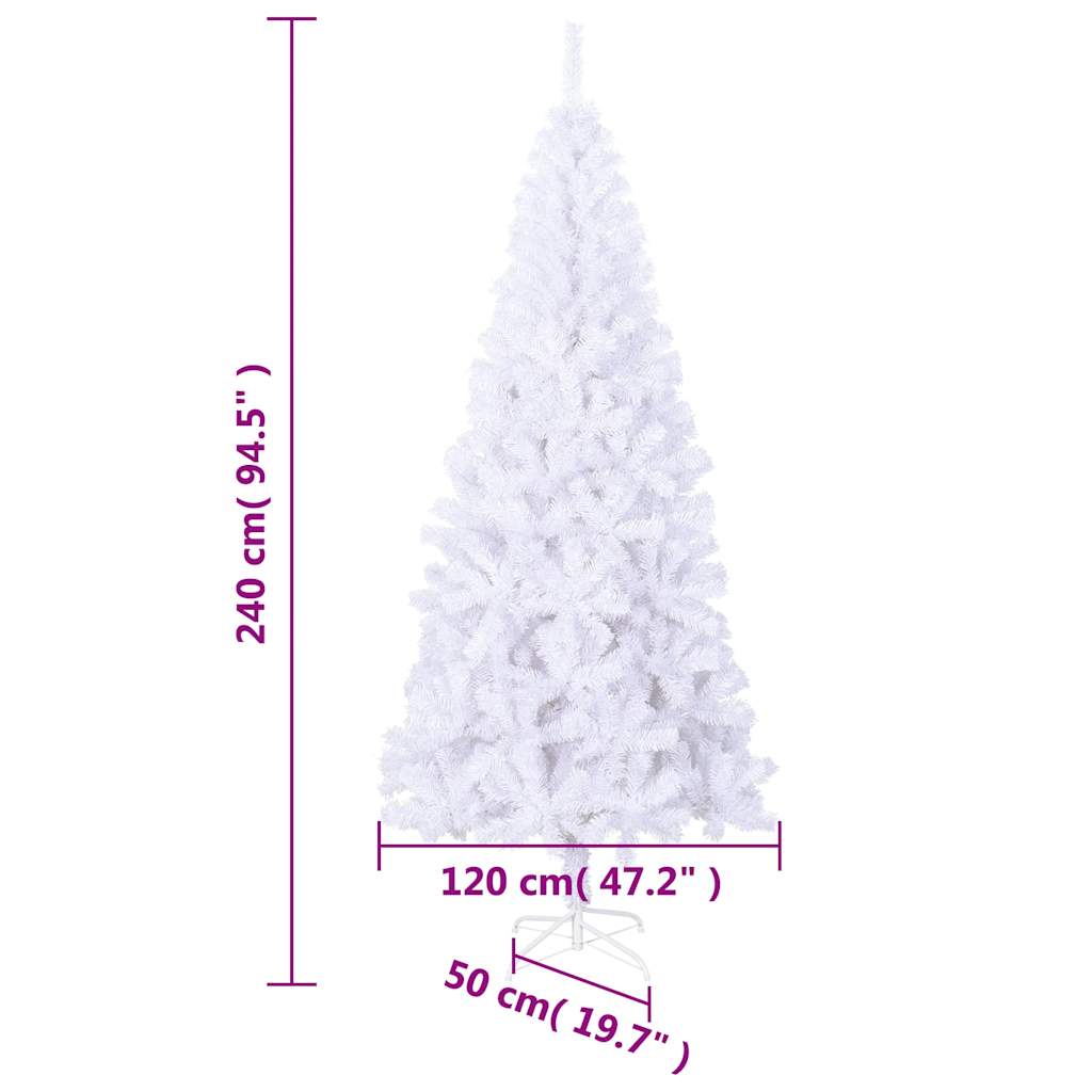 244193 vidaXL Artificial Christmas Tree L 240 cm White
