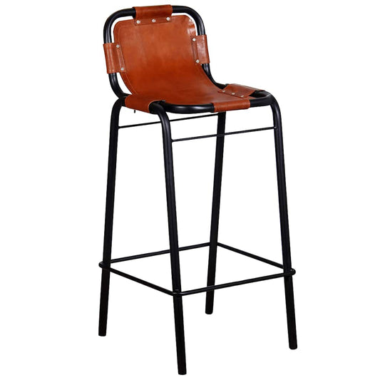 Bar Stools 2 pcs Real Leather Bar Stools 2 pcs Real Leather