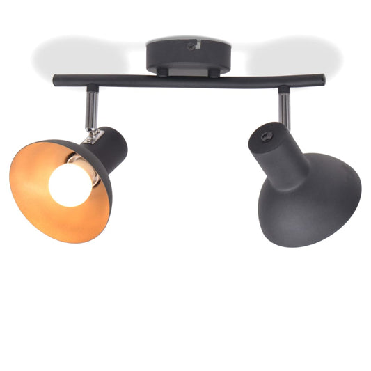 Ceiling Lamp for 2 Bulbs E27 Black and Gold Ceiling Lamp for 2 Bulbs E27 Black and Gold