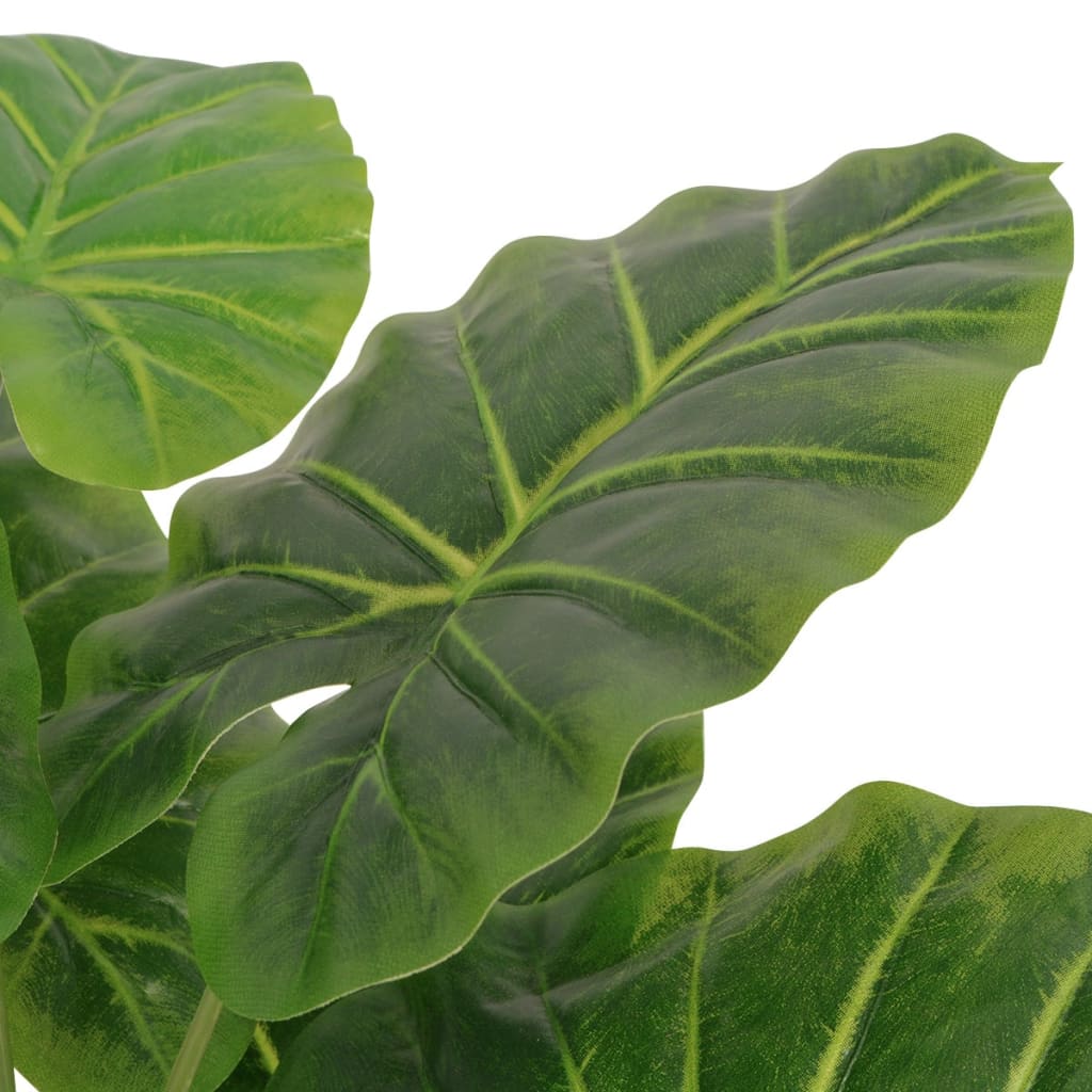 Close-up of artificial taro plant, 85 cm, showcasing realistic leaves and details, perfect for low-maintenance greenery.