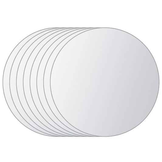 8 pcs Mirror Tiles Round Glass 8 pcs Mirror Tiles Round Glass