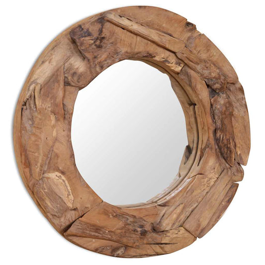 244560 vidaXL Decorative Mirror Teak 60 cm Round 244560 vidaXL Decorative Mirror Teak 60 cm Round