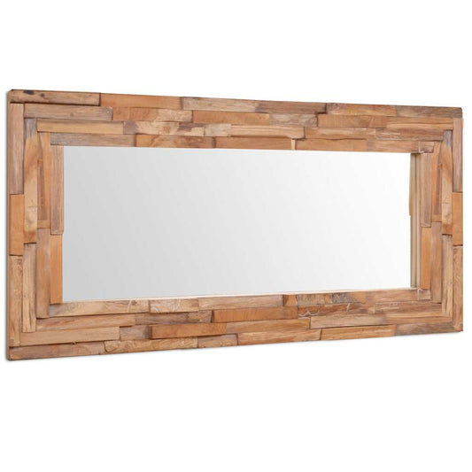 244564 vidaXL Decorative Mirror Teak 120x60 cm Rectangular 244564 vidaXL Decorative Mirror Teak 120x60 cm Rectangular