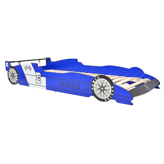 244465 vidaXL Children's Race Car Bed 90x200 cm Blue 244465 vidaXL Children's Race Car Bed 90x200 cm Blue