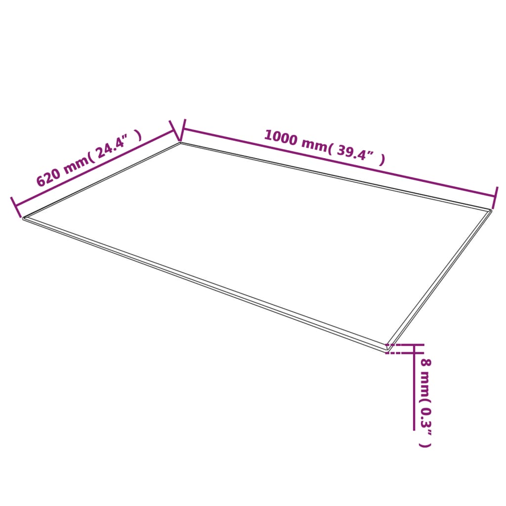 Table Top | Black | Tempered Glass | Large | Durable | Table Top