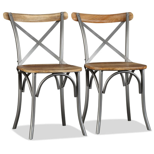 Dining Chairs 2 pcs Solid Mango Wood Dining Chairs 2 pcs Solid Mango Wood