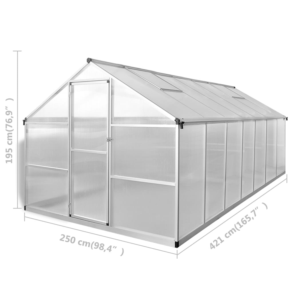 Greenhouse Reinforced Aluminium 10,53 m²
