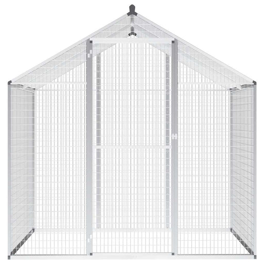 Outdoor Aviary | Silver | Aluminium | 178x122x194 cm | Sturdy | Aviary Outdoor Aviary | Silver | Aluminium | 178x122x194 cm | Sturdy | Aviary