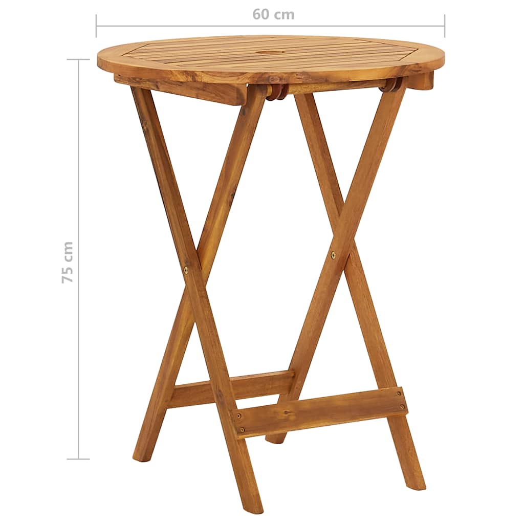 Outdoor Bistro Set | Brown | Acacia wood | Compact | Foldable