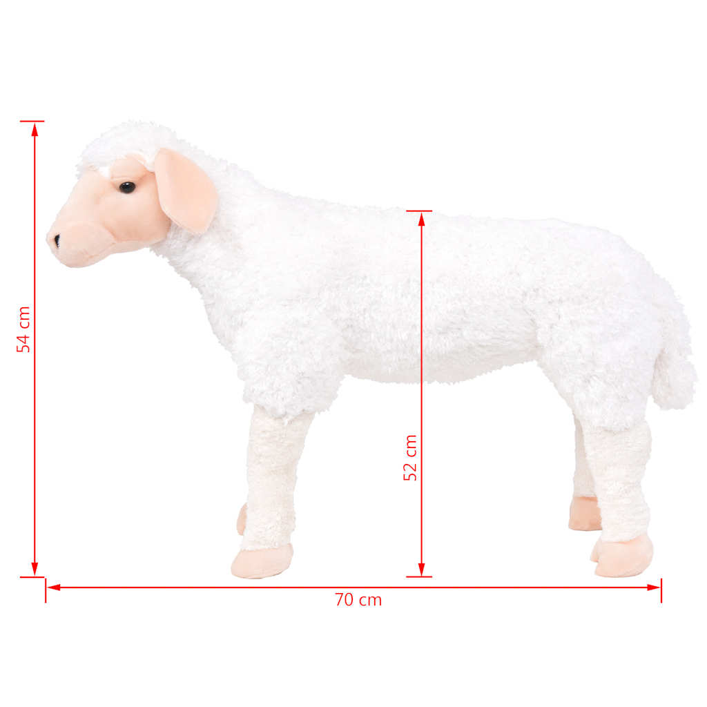 91341 vidaXL Standing Plush Toy Sheep White XXL