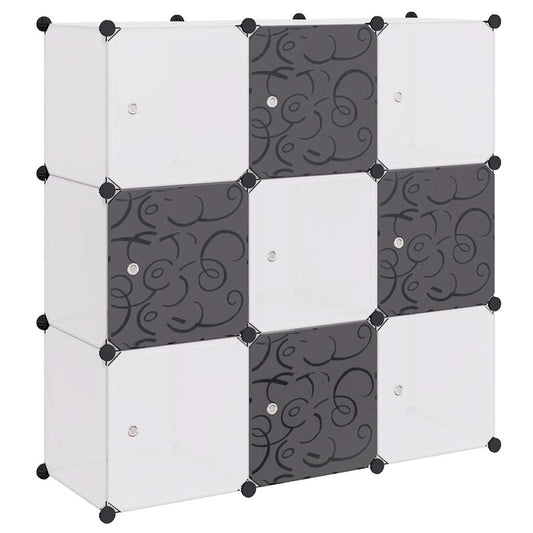 244924 vidaXL Storage Cube Organiser with 9 Compartments Black and White 244924 vidaXL Storage Cube Organiser with 9 Compartments Black and White