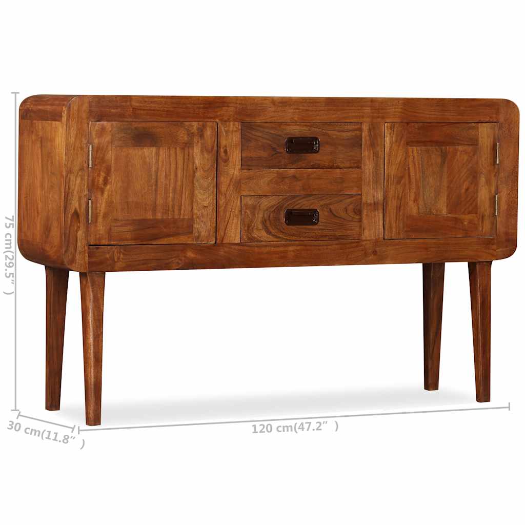 Sideboard Solid Wood with Honey Finish 120x30x75 cm