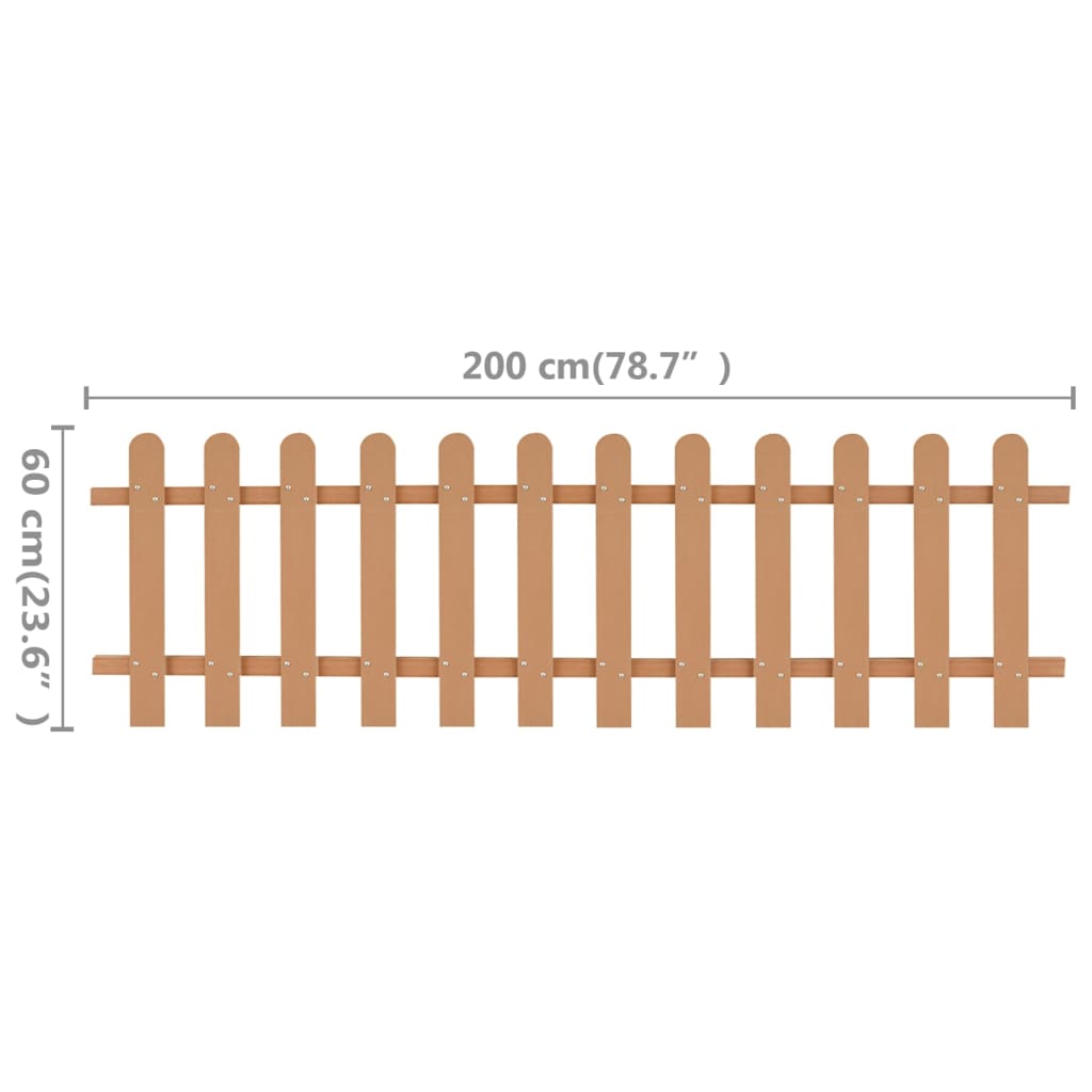 Picket Fence WPC 200x60 cm
