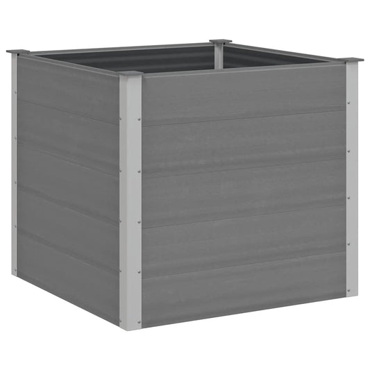 Garden Raised Bed WPC 100x100x91 cm Grey Garden Raised Bed WPC 100x100x91 cm Grey