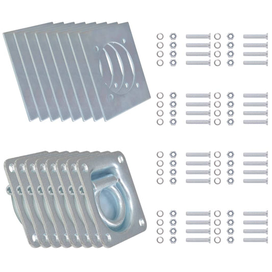 Lashing Rings for Trailer 8 pcs Galvanised Steel 2000 kg Lashing Rings for Trailer 8 pcs Galvanised Steel 2000 kg