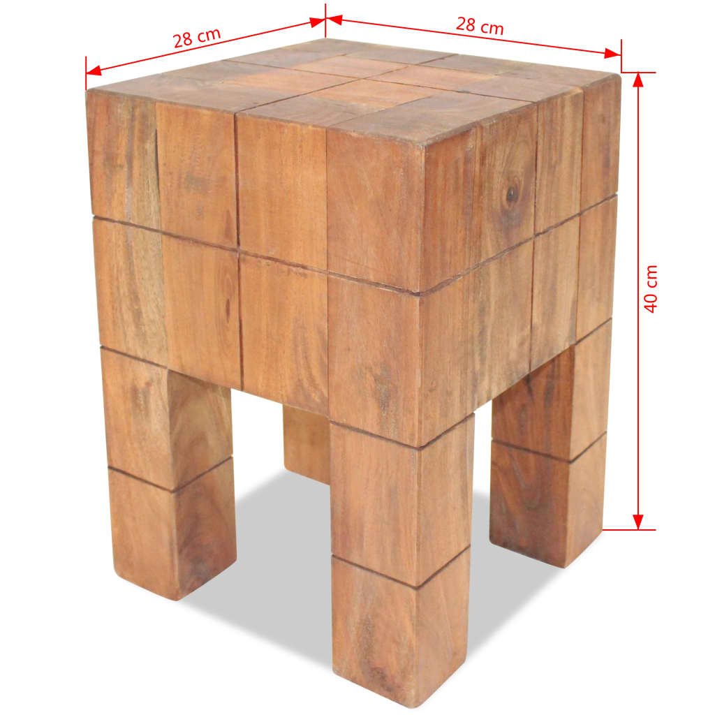 244502 vidaXL Stool Solid Mahogany Wood