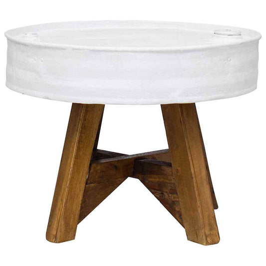 Coffee Table Solid Reclaimed Wood 60x45 cm White Coffee Table Solid Reclaimed Wood 60x45 cm White