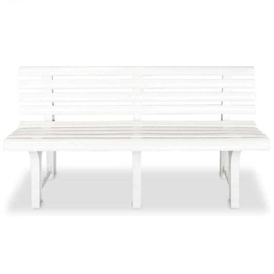 Garden Bench 145,5 cm Plastic White Garden Bench 145,5 cm Plastic White