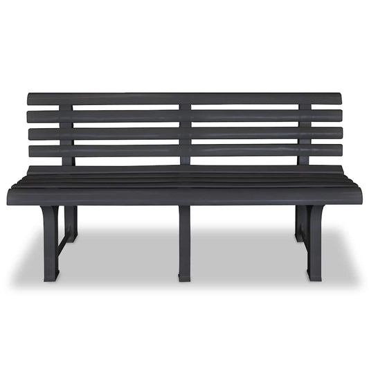 43585 vidaXL Garden Bench 145,5 cm Plastic Anthracite 43585 vidaXL Garden Bench 145,5 cm Plastic Anthracite