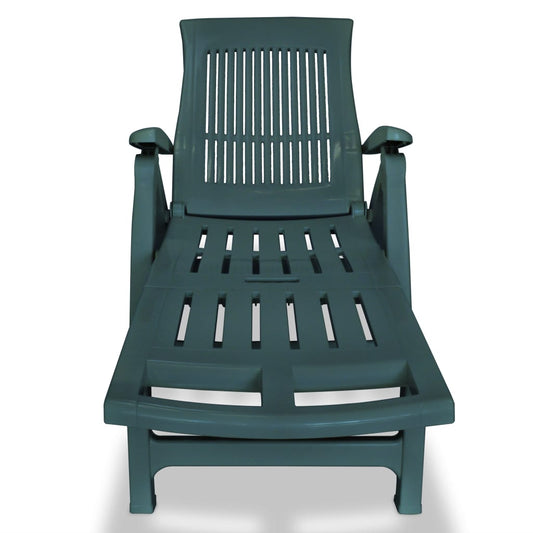 Sunlounger | Green | Plastic | One Size | Foldable | Sun Lounger Sunlounger | Green | Plastic | One Size | Foldable | Sun Lounger