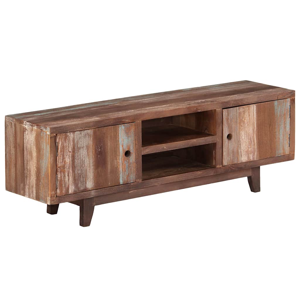 244960 vidaXL TV Cabinet Solid Acacia Wood Vintage 118x30x40 cm
