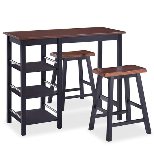 Bar Set 3 Pieces MDF Black Bar Set 3 Pieces MDF Black