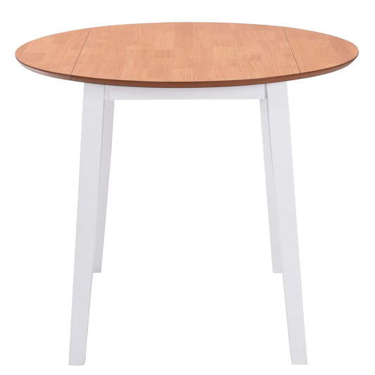 245370 vidaXL Drop-leaf Dining Table Round MDF White 245370 vidaXL Drop-leaf Dining Table Round MDF White