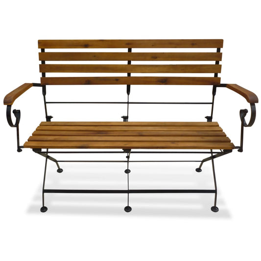 Garden Bench | Brown | Solid Acacia wood | Medium | Collapsible Garden Bench | Brown | Solid Acacia wood | Medium | Collapsible