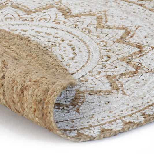 Area Rug Braided Jute Printed 90 cm Round Area Rug Braided Jute Printed 90 cm Round