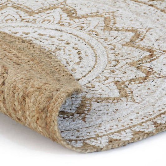 Area Rug Braided Jute Printed 150 cm Round Area Rug Braided Jute Printed 150 cm Round