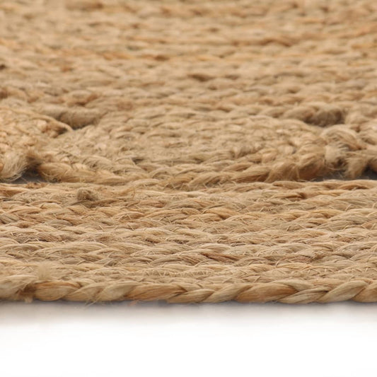 Area Rug Braided Design Jute 90 cm Round Area Rug Braided Design Jute 90 cm Round