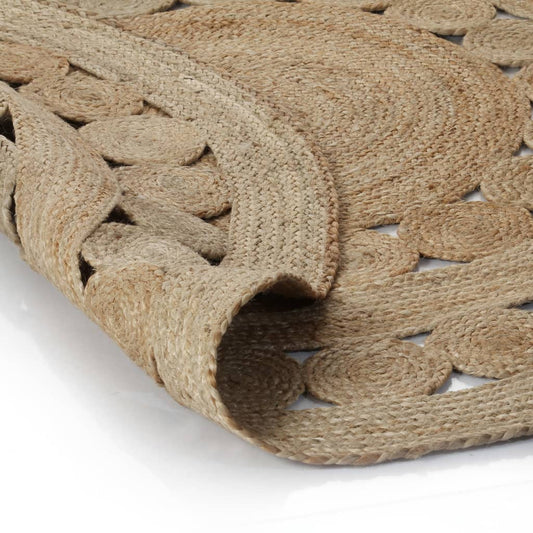 Area Rug Braided Design Jute 120 cm Round Area Rug Braided Design Jute 120 cm Round