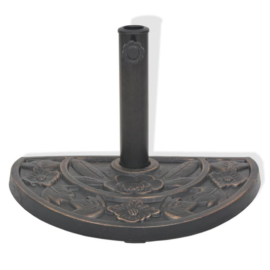 Parasol Base Resin Half Round Bronze 9 kg Parasol Base Resin Half Round Bronze 9 kg