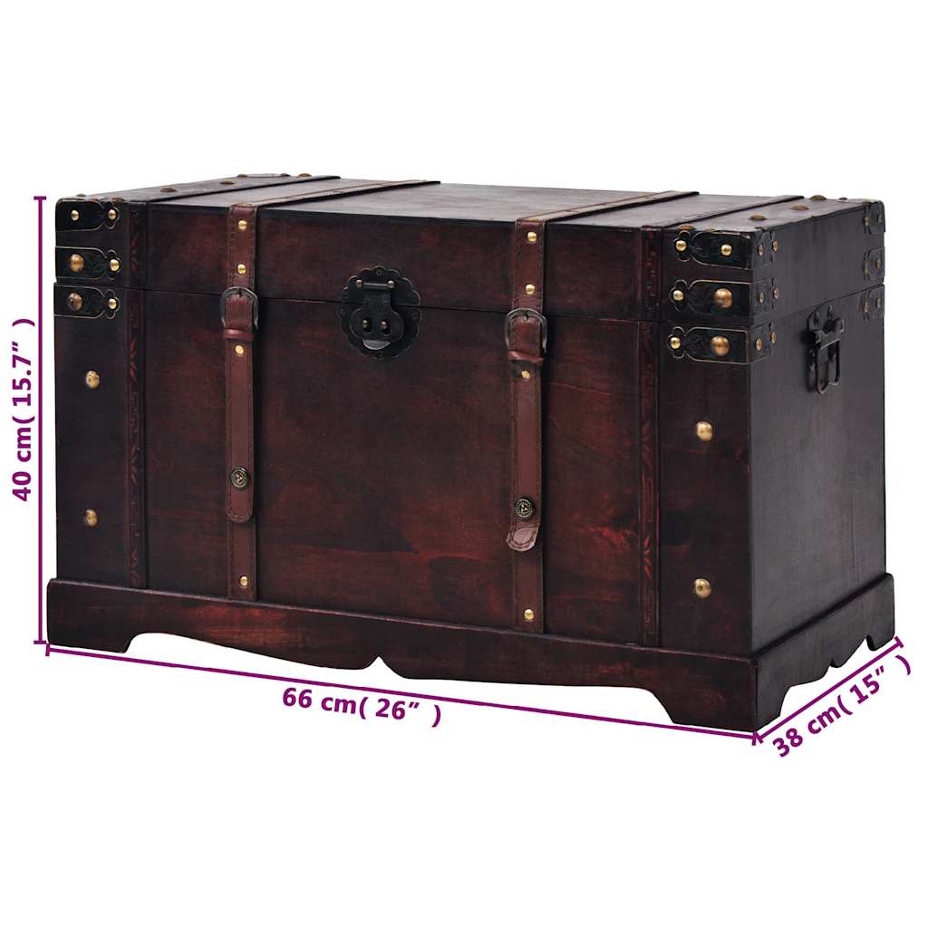 245478 vidaXL Vintage Treasure Chest Wood 66x38x40 cm