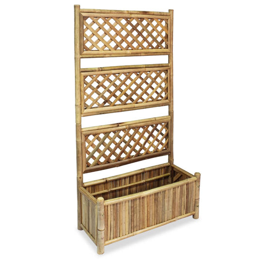 Garden Raised Bed with Trellis Bamboo 70 cm Garden Raised Bed with Trellis Bamboo 70 cm