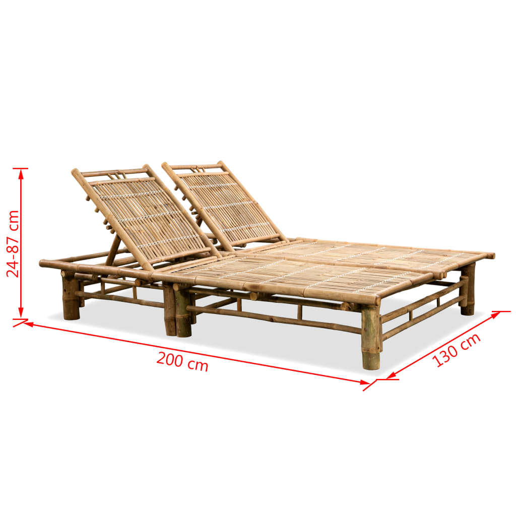 Sunlounger | Natural Bamboo | Bamboo | Extra Large