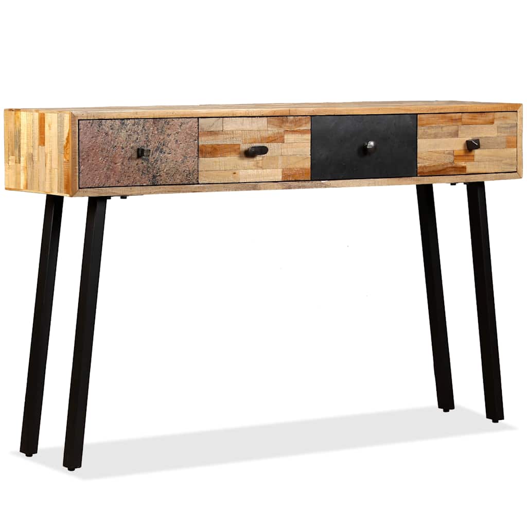 245403 vidaXL Console Table Solid Reclaimed Teak 120x30x76 cm