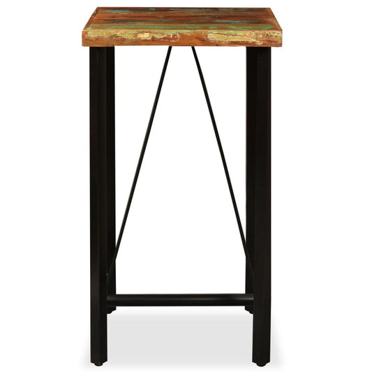 Bar Table | Multicolour with black legs | Reclaimed wood and steel Bar Table | Multicolour with black legs | Reclaimed wood and steel