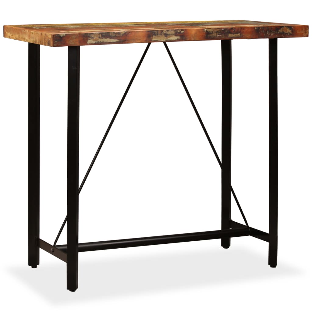 245440 vidaXL Bar Table Solid Reclaimed Wood 120x60x107 cm