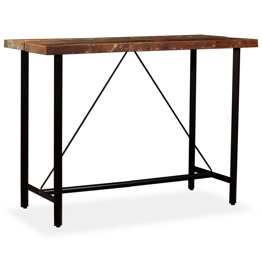 245441 vidaXL Bar Table Solid Reclaimed Wood 150x70x107 cm