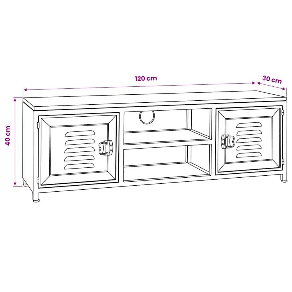 245457 vidaXL TV Cabinet 120x30x40 cm White