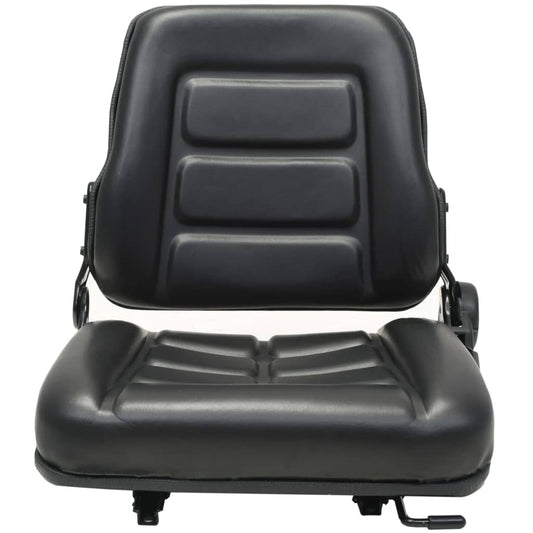 Forklift & Tractor Seat with Adjustable Backrest Black Forklift & Tractor Seat with Adjustable Backrest Black
