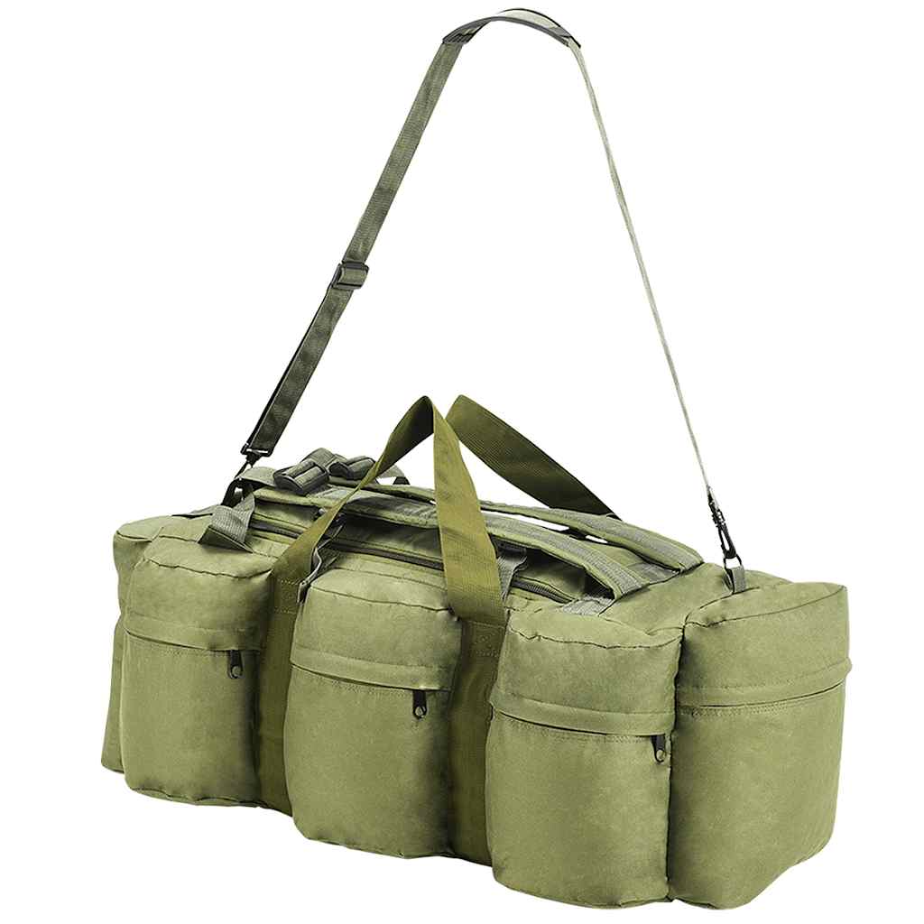 91388 vidaXL 3-in-1 Army-Style Duffel Bag 45 L Olive Green