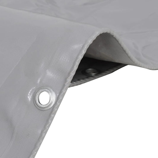 Tarpaulins Grey 4 x 6 m Canvas with PVC Coating Tarpaulins Grey 4 x 6 m Canvas with PVC Coating