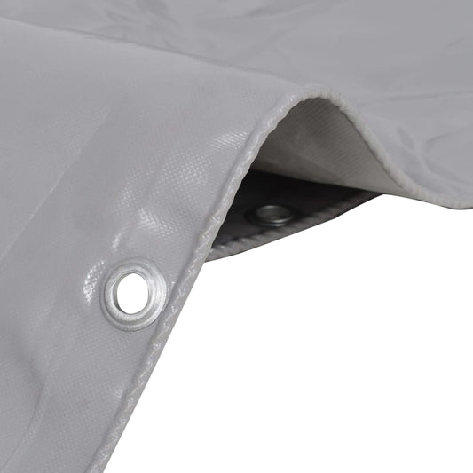 Tarpaulins Grey 4 x 7 m Canvas with PVC Coating Tarpaulins Grey 4 x 7 m Canvas with PVC Coating