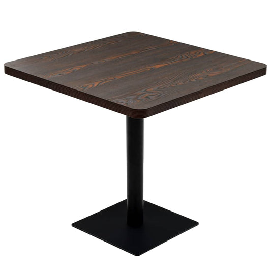 Bistro Table | Dark Ash | MDF and Steel | 80x80x75 cm | Simple Bistro Table | Dark Ash | MDF and Steel | 80x80x75 cm | Simple