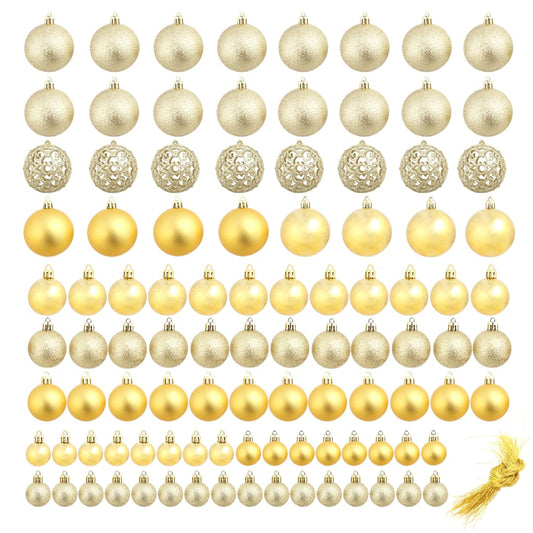 100 Piece Christmas Ball Set 3/4/6 cm Gold 100 Piece Christmas Ball Set 3/4/6 cm Gold